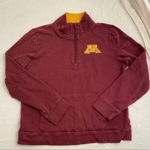 Victoria’s Secret PINK Minnesota Gophers burgundy gold quarter zip pullover